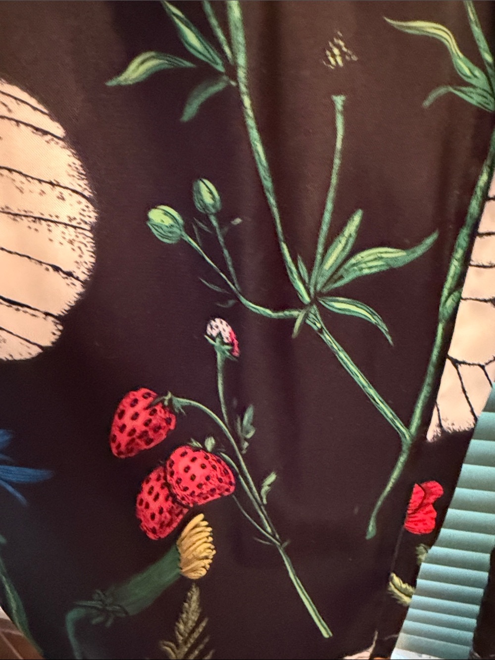 Dressed in LALA Black Wide Leg Pants with Multicolor Butterfly & Floral Print - Picture 5 of 5